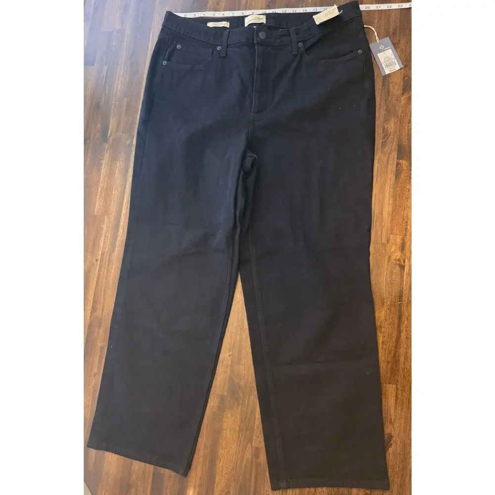Universal Thread Women’s Highest-Rise Straight Leg Jeans Black Size 17 Regular - Picture 1 of 7